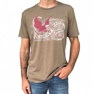 Lucky Brand Men's Tan Graphic Tee